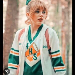 Stranger Things Chrissy Green and White Cheerleader jacket.  New never worn.